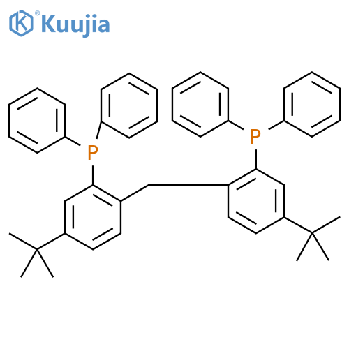 Phosphine, 1,​1'-​[methylenebis[5-​(1,​1-​dimethylethyl)​-​2,​1-​phenylene]​]​bis[1,​1-​diphenyl- structure