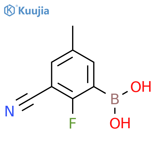 Boronic acid, B-(3-cyano-2-fluoro-5-methylphenyl)- structure