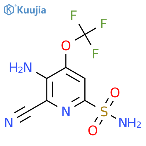 3-Amino-2-cyano-4-(trifluoromethoxy)pyridine-6-sulfonamide structure