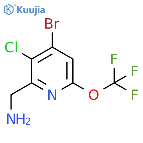 2-(Aminomethyl)-4-bromo-3-chloro-6-(trifluoromethoxy)pyridine structure