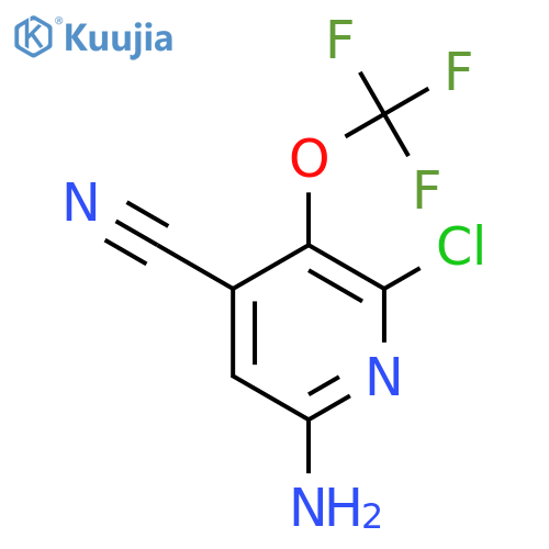 6-Amino-2-chloro-4-cyano-3-(trifluoromethoxy)pyridine structure