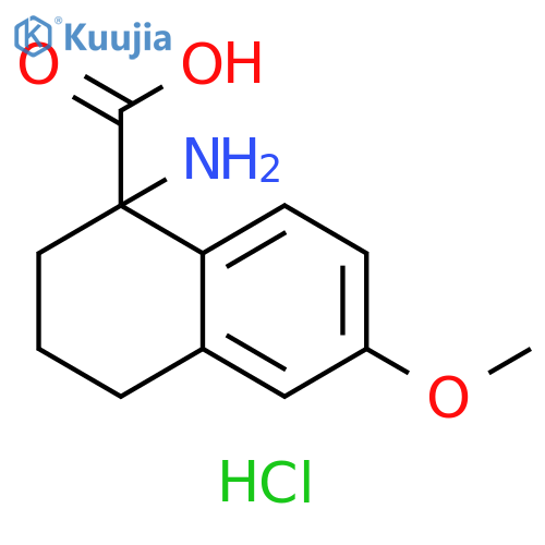 1-amino-6-methoxy-1,2,3,4-tetrahydronaphthalene-1-carboxylic acid hydrochloride structure