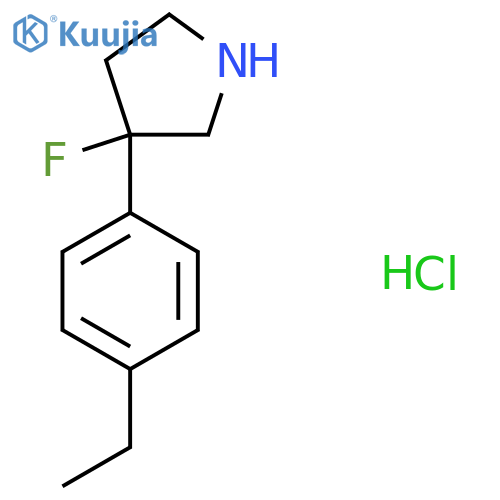3-(4-Ethylphenyl)-3-fluoropyrrolidine Hydrochloride structure