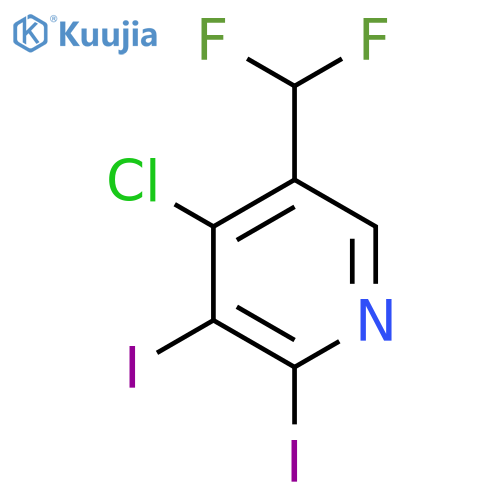 4-Chloro-5-(difluoromethyl)-2,3-diiodopyridine structure