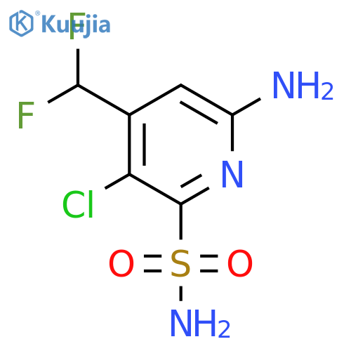 6-Amino-3-chloro-4-(difluoromethyl)pyridine-2-sulfonamide structure