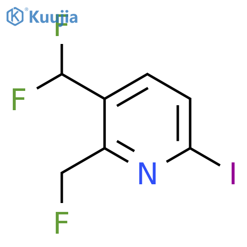 3-(Difluoromethyl)-2-(fluoromethyl)-6-iodopyridine structure