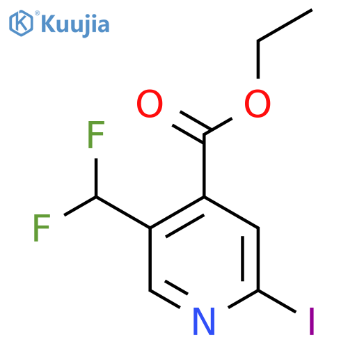 Ethyl 5-(difluoromethyl)-2-iodopyridine-4-carboxylate structure