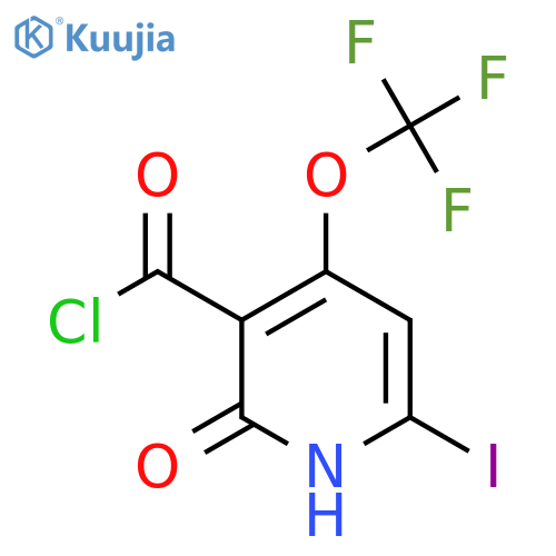 2-Hydroxy-6-iodo-4-(trifluoromethoxy)pyridine-3-carbonyl chloride structure