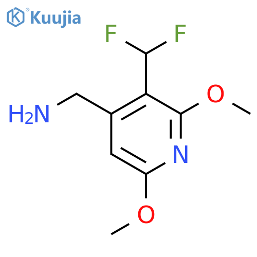4-(Aminomethyl)-3-(difluoromethyl)-2,6-dimethoxypyridine structure