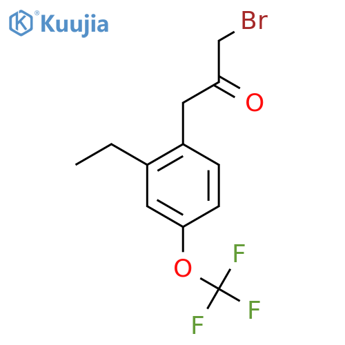1-Bromo-3-(2-ethyl-4-(trifluoromethoxy)phenyl)propan-2-one structure