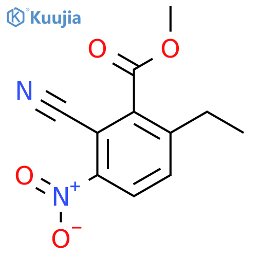 Methyl 2-cyano-6-ethyl-3-nitrobenzoate structure