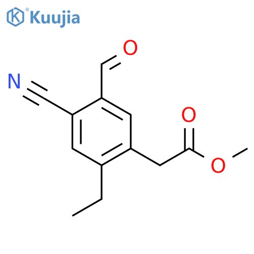 Methyl 4-cyano-2-ethyl-5-formylphenylacetate structure