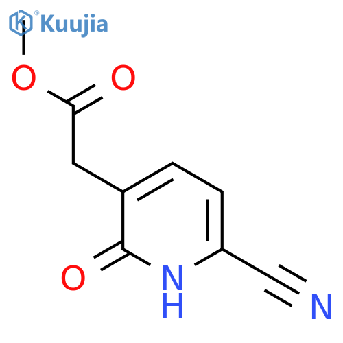 Methyl 6-cyano-2-hydroxypyridine-3-acetate structure