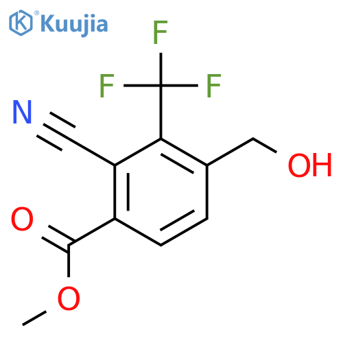 Methyl 2-cyano-4-hydroxymethyl-3-(trifluoromethyl)benzoate structure