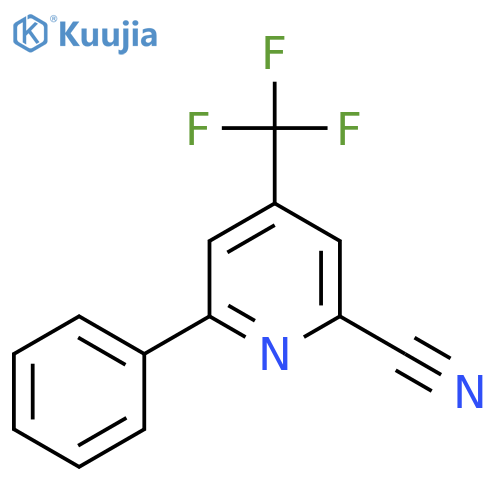6-Phenyl-4-(trifluoromethyl)picolinonitrile structure