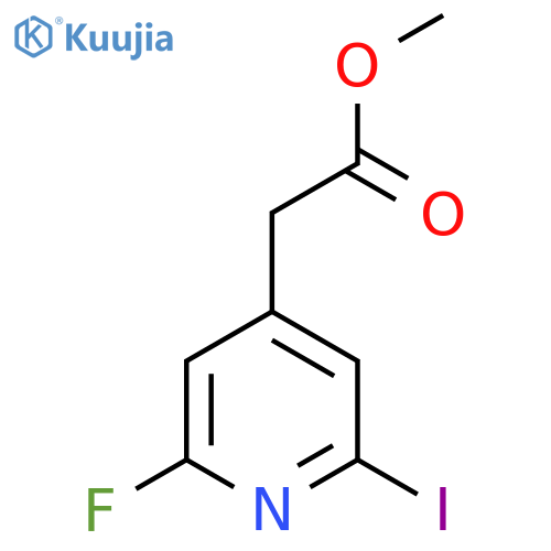 Methyl 2-fluoro-6-iodopyridine-4-acetate structure