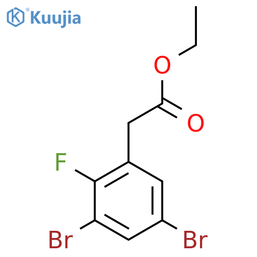 Ethyl 3,5-dibromo-2-fluorophenylacetate structure
