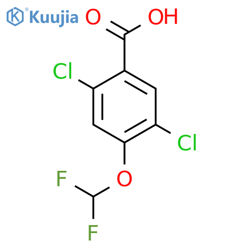 2,5-Dichloro-4-(difluoromethoxy)benzoic acid structure