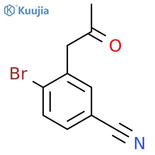 1-(2-Bromo-5-cyanophenyl)propan-2-one structure