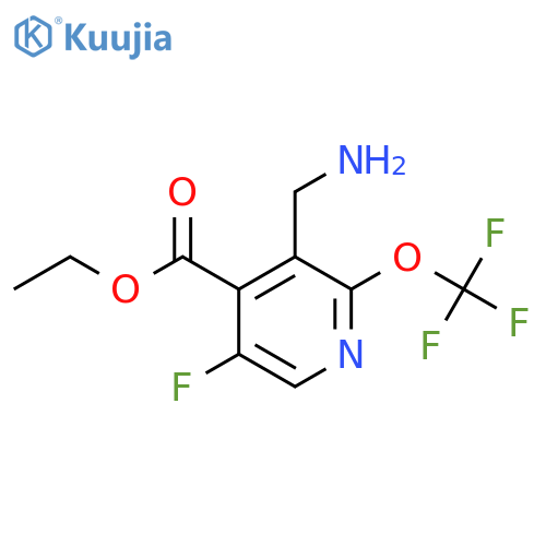 Ethyl 3-(aminomethyl)-5-fluoro-2-(trifluoromethoxy)pyridine-4-carboxylate structure
