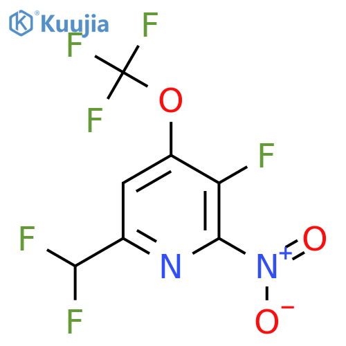 6-(Difluoromethyl)-3-fluoro-2-nitro-4-(trifluoromethoxy)pyridine structure