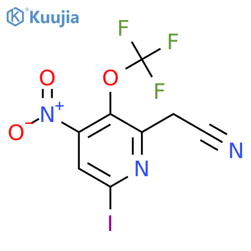 6-Iodo-4-nitro-3-(trifluoromethoxy)pyridine-2-acetonitrile structure