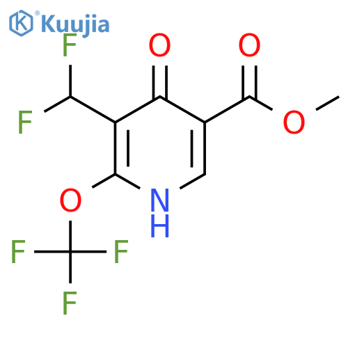Methyl 3-(difluoromethyl)-4-hydroxy-2-(trifluoromethoxy)pyridine-5-carboxylate structure