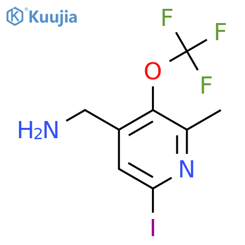 4-(Aminomethyl)-6-iodo-2-methyl-3-(trifluoromethoxy)pyridine structure