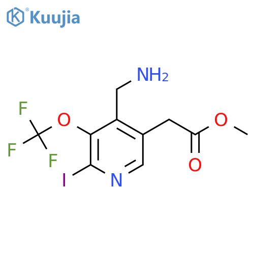 Methyl 4-(aminomethyl)-2-iodo-3-(trifluoromethoxy)pyridine-5-acetate structure