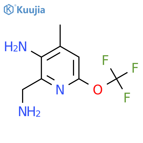 3-Amino-2-(aminomethyl)-4-methyl-6-(trifluoromethoxy)pyridine structure