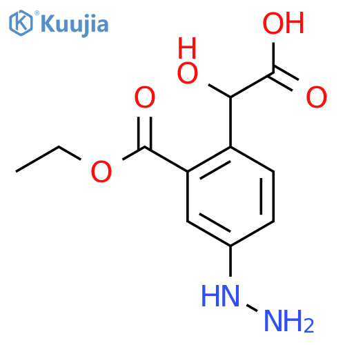 Ethyl 2-(carboxy(hydroxy)methyl)-5-hydrazinylbenzoate structure