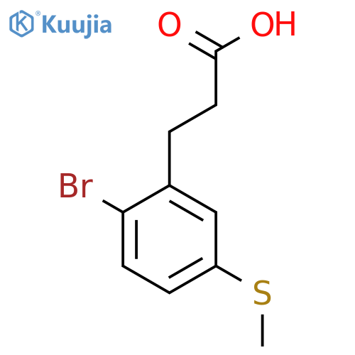 3-(2-Bromo-5-(methylthio)phenyl)propanoic acid structure