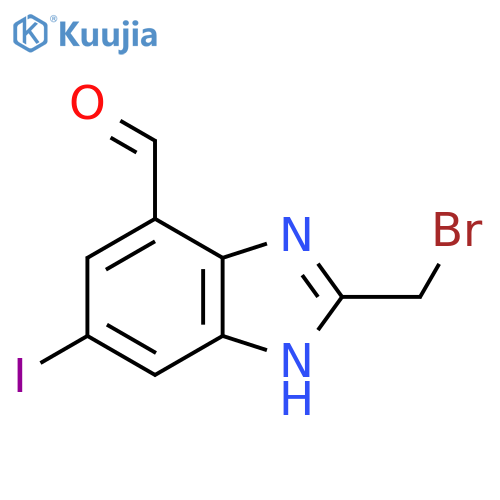 2-Bromomethyl-7-formyl-5-iodo-1H-benzimidazole structure