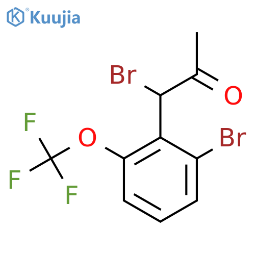 1-Bromo-1-(2-bromo-6-(trifluoromethoxy)phenyl)propan-2-one structure