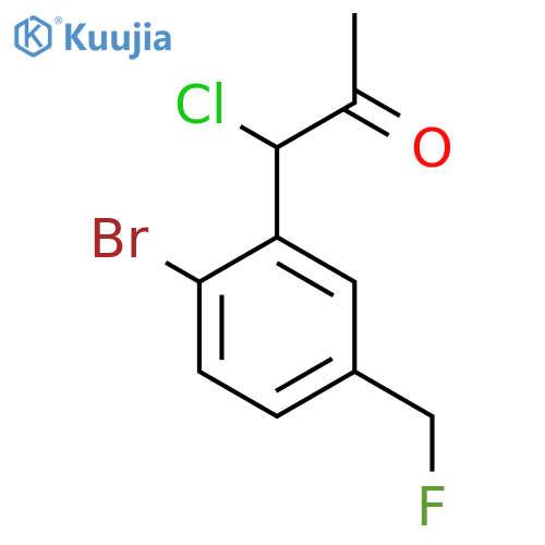 1-(2-Bromo-5-(fluoromethyl)phenyl)-1-chloropropan-2-one structure