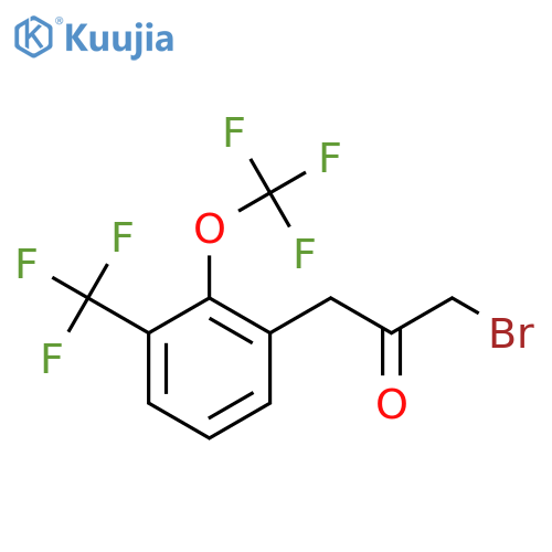 1-Bromo-3-(2-(trifluoromethoxy)-3-(trifluoromethyl)phenyl)propan-2-one structure