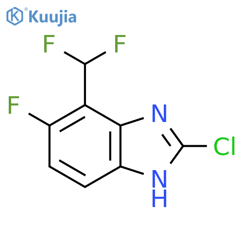 2-Chloro-4-difluoromethyl-5-fluoro-1H-benzimidazole structure