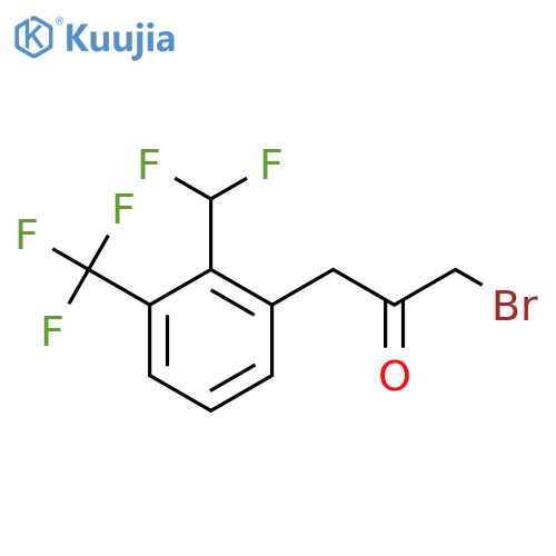1-Bromo-3-(2-(difluoromethyl)-3-(trifluoromethyl)phenyl)propan-2-one structure