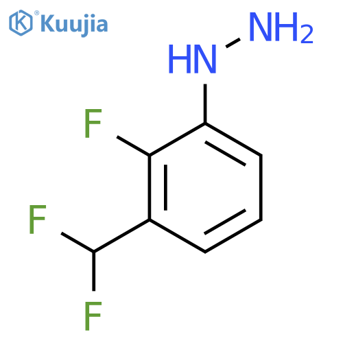 3-(Difluoromethyl)-2-fluorophenylhydrazine structure