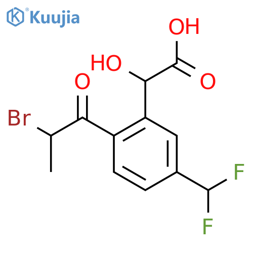 2-(2-Bromopropanoyl)-5-(difluoromethyl)mandelic acid structure