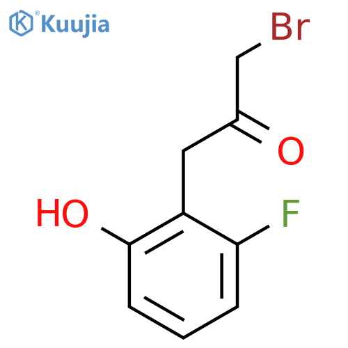 1-Bromo-3-(2-fluoro-6-hydroxyphenyl)propan-2-one structure