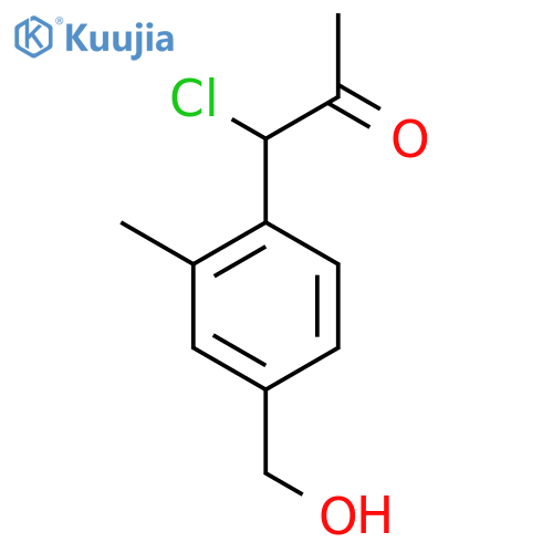 4-(1-Chloro-2-oxopropyl)-3-methylbenzyl alcohol structure