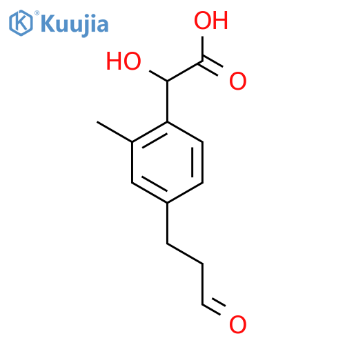 2-Methyl-4-(3-oxopropyl)mandelic acid structure