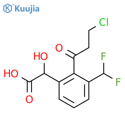 2-(3-Chloropropanoyl)-3-(difluoromethyl)mandelic acid structure