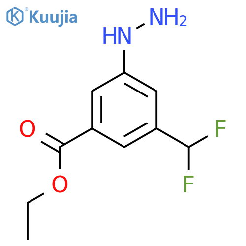 Ethyl 3-(difluoromethyl)-5-hydrazinylbenzoate structure