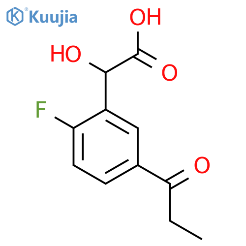 2-Fluoro-5-propionylmandelic acid structure