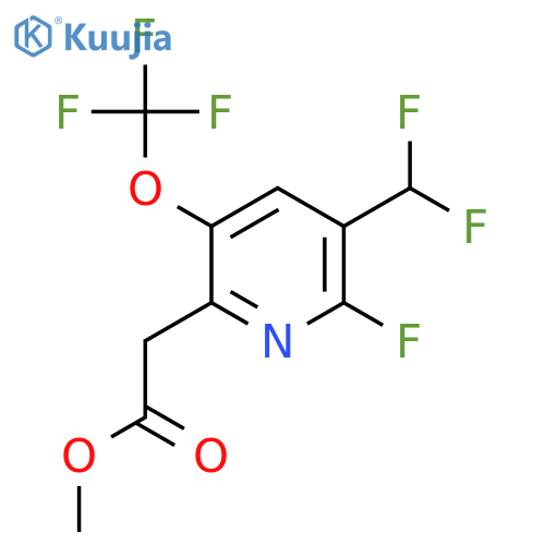 Methyl 3-(difluoromethyl)-2-fluoro-5-(trifluoromethoxy)pyridine-6-acetate structure