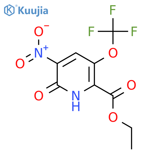 Ethyl 2-hydroxy-3-nitro-5-(trifluoromethoxy)pyridine-6-carboxylate structure