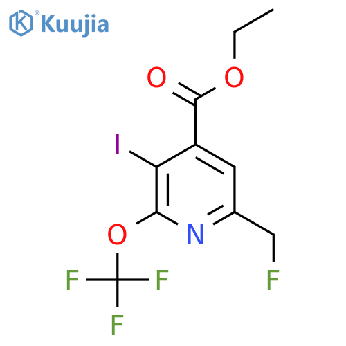 Ethyl 6-(fluoromethyl)-3-iodo-2-(trifluoromethoxy)pyridine-4-carboxylate structure