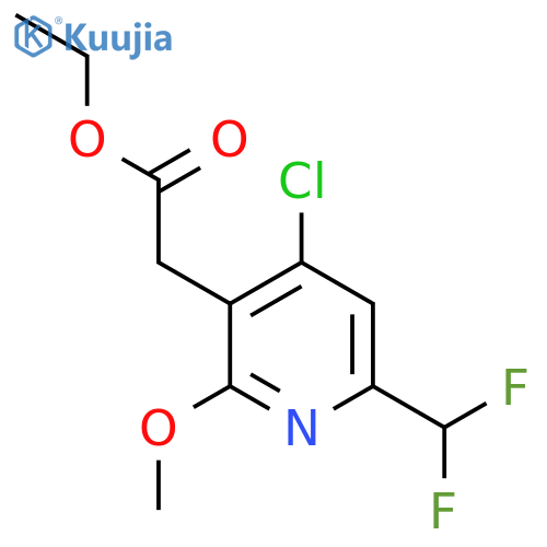 Ethyl 4-chloro-6-(difluoromethyl)-2-methoxypyridine-3-acetate structure